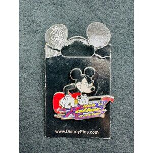 Disney Parks Mickey Mouse Rock 'n' Roller Coaster Pin on Card Rare Collectible